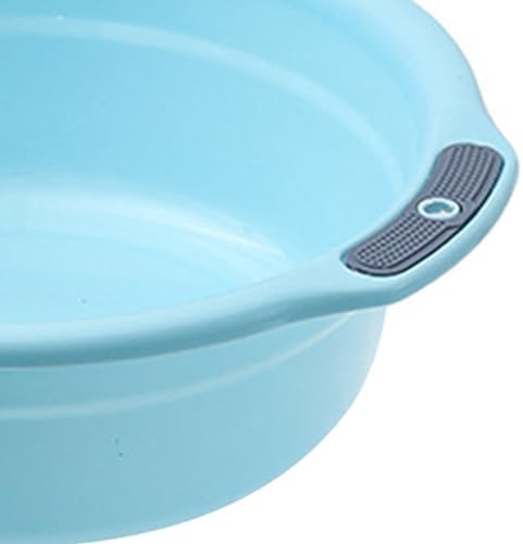 Large Capacity Wash Basin with Anti Slip Thicken Plastic Easy to Carry Multi Functional Design for Home Dormitory (S 16.5cm Height)