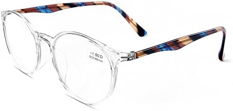 DOOViC Italy Design Fashion Reading Glasses for Women Men Stylish TR90+Acetate Frames Clear Readers with Case