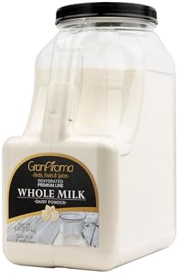 GranAroma Whole Milk Powder, Rich & Creamy, Perfect for Baking & Beverages (5 Pound)