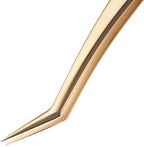 Ms.Queen Eyelash Extension Tweezers-Precision Tweezers for 2D-6D Volume&Individual False Lashes Extensions-Golden-Volume Tweezers
