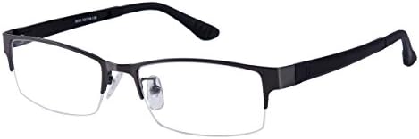 Computer Reading Glasses +3.00 Metallic Half Rim Anti Blue Ray Mens Womens Eyewear