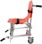 Aluminum Alloy Stair Chair, Emergency Evacuation Medical Lift Stair Chair Light Weight Foldaway Ambulance Firefighter Transport Chair with Quick Release Buckles, 350 Lbs Capacity