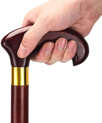 Wooden Walking Canes with Rubber Tip，Natural Wood Walking Stick，Solid Wood Cane for Seniors，Balancing Lightweight Cane，Comfortable T Handles (Size : 85cm/33in)