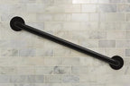 Moen Matte Black 24-Inch Bathroom Safety Grab Bar with Concealed Screws for Elderly Shower Support, R8724BL
