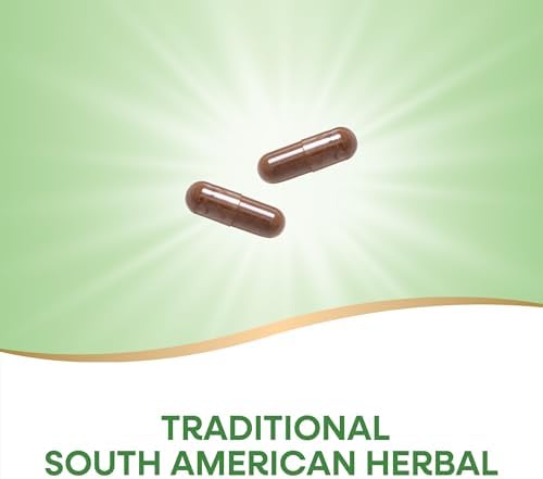 Nature's Way Pau d'Arco Inner Bark, Traditional South American Herb, 2,180 mg per 4-Capsule Serving, Non-GMO Project Verified, 180 Capsules (Packaging May Vary)