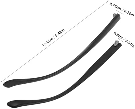 1 Pair Universal Tr90 Eyeglass Replacement Arms - Anti-Skid Temples for Secure Fit Easy Installation & Compatibility with Most Frames