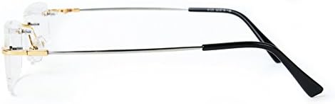 Agstum Blue Light Blocking Glasses - Flexible Rimless Titanium Alloy Eyeglasses Frames Clear Lens