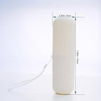 Toothbrush Travel Case Set, Portable Toothbrush Holder Multifunction Travel Cup for Traveling, Camping, Home, School, Business, Bathroom, 1 Pack Beige Toothbrush Container