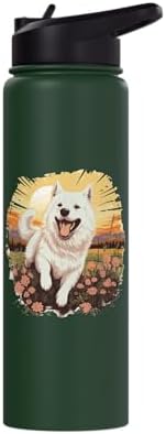 Samoyed Dog Breed Pet Cute Graphic Stainless Steel Insulated Water Bottle