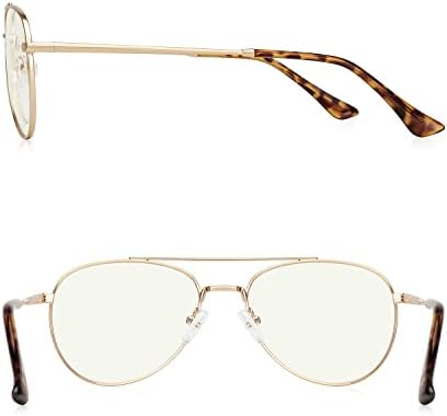 Aviator Reading Glasses for men and Women Blue Light Blocking Lens Spring Temple