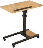 TigerDad Mobile Adjustable Height Laptop Stand PC Computer Portable Notebook Swivel Laptop Desk Rolling Table Desk Cart Tiltable with Wheels Casters& Mouse Pad Table