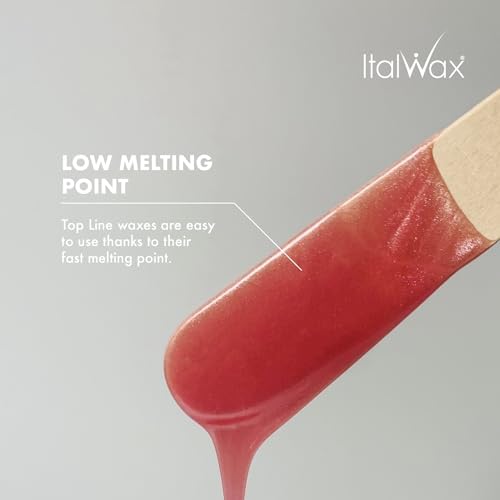 Italwax Top Line Pink Pearl Hard Wax Beads 1.65 lb (750 g) – Semi-Creamy Unscented Hard Wax for Facial Areas, Strong from First Pull, Suitable for Sensitive Skin, Professional Use – Made in Italy