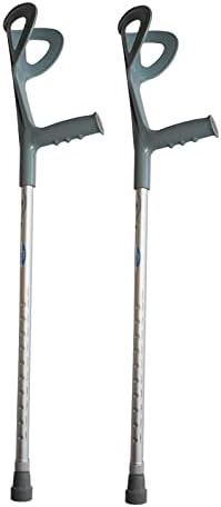 GeRRiT Crutches for Adults, Height Adjustable Medical arms Crutch, Portable Lightweight Aluminum Alloy Closed-Cuff Walking Stick Decorate