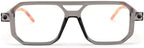 FEISEDY Reading Glasses Vintage Square Blue Light Blocking Glasses Women Men 70s Flat Aviator Glasses B0090