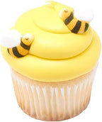 Lucks Dec-Ons Decorations Molded Sugar/Cup-Cake Topper, Bumble Bees Assortment, 1 Inch, 176 Count