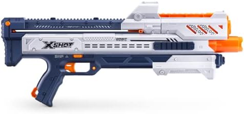 XSHOT Chaos Orbit Blaster (2 Pack + 100 Darts) by ZURU, XSHOT White Dart Ball Blaster, Toy Blaster, Easy Reload, Rapid Fire Power, Quick Fast Reload, Toys for Kids, Boys, Teens, Adults (White)