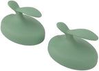 2pcs Glass Foot Callus Scrubber, Handheld Foot File for Dead Skin Removal, Durable Glass Pedicure Tool with Ergonomic Grip for Smooth Feet at Home or Salon (Green)