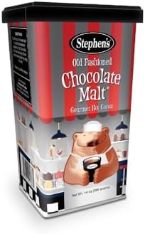 Stephen's Gourmet Hot Cocoa, Old Fashioned Chocolate Malt, 14 OZ (Pack of 1)