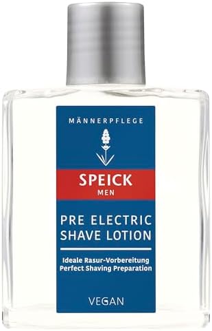 Speick Men Pre Electric Shave Lotion with Relaxing Lavender Oil and a Blend of Essential Oils, Natural Vegan Skin Care, 3.4 Fluid Ounces