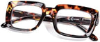 Oprah Style Reading Glasses for Women, Oversized Stylish Blue Light Blocking Computer Readers Ladies with Spring Hinge
