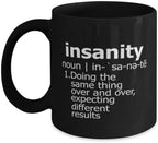 Teegarb Letter Blanket Coffee Mug Funny Insanity Definition Sarcasm
