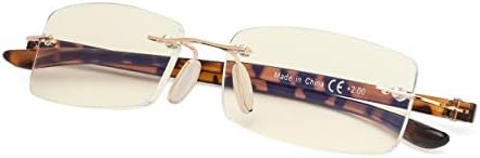 Eyekepper 4-pack Reading Glasses Blue Light Blocking Thin Metal Hollow Frame Women Men Readers