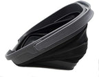 SAMMART 10L (2.6 Gallon) Collapsible Rectangular Handy Basket/Bucket (Grey/Black (Set of 2))