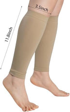 HOVEOX 4 Pairs Calf Compression Sleeves for Men and Women Leg Sleeves Footless Compression Socks for Running Cycling Sports