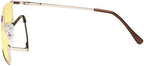 Eyekepper Blue Light Blocking Reading Glasses Half-Rim Computer Readers Eyeglasses-Yellow Tinted Lens Reading Glasses (Gold, +0.75)