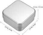 Alipis Aluminum Soap Box with Lid and Drain Strainer Compact Square Travel Soap Case for Bathroom and Outdoor Use 2-Pack