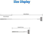YIMICOO Extendable Back Scratcher for Men 3 Pack Portable Telescopic Metal Back Scratchers/Hand Massager with Pocket Clip for Thanksgiving, Birthday, Christmas Gifts