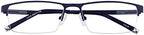 Computer Reading Glasses Mens Womens Anti Blue Ray Half Rim Readers