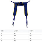 Toileting Sling, Patient Lift for Home Use Transfer Belt Medical Commode Full Body Sling -Compatible with Hoyer, Invacare, McKesson, Drive, Lumex, Medline, Joerns