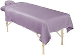 ForPro Professional Collection Premium Microfiber 3-Piece Massage Sheet Set, Lavender, Ultra-Light, Stain and Wrinkle-Resistant Includes Massage Flat and Fitted Sheet and Massage Face Rest Cover