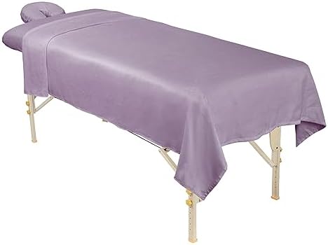 ForPro Professional Collection Premium Microfiber 3-Piece Massage Sheet Set, Lavender, Ultra-Light, Stain and Wrinkle-Resistant Includes Massage Flat and Fitted Sheet and Massage Face Rest Cover