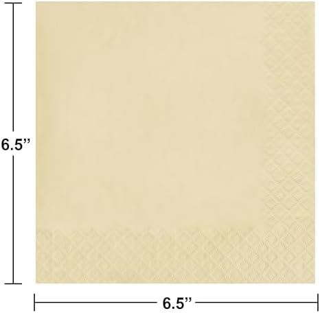 Creative Converting Touch of Color 2-Ply 50 Count Paper Lunch Napkins, Ivory