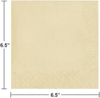 Creative Converting Touch of Color 2-Ply 50 Count Paper Lunch Napkins, Ivory