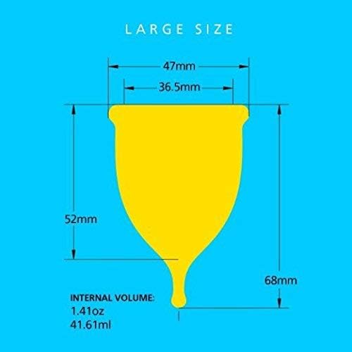 Tampon Pad Alternative - Menstrual Cup - Large Capacity Period Cup For Heavy Flow Users, Soft, Flexible
