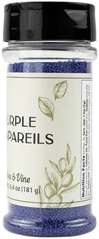 Olive & Vine Purple Nonpareils, Sweet & Crunchy, For Baking & Decorating, Rich Tradition, Authentic Taste, For Global Recipes (6.4 Ounce)