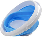 SAMMART 8.5L (2.2 Gallon) Collapsible Plastic Bucket - Foldable Round Tub - Portable Fishing Water Pail - Space Saving Outdoor Waterpot. Size 31cm Dia (White/Marine Blue, 2)