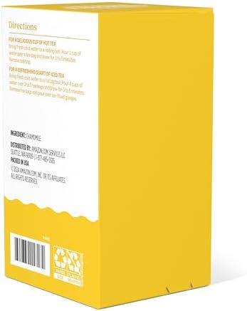 Amazon Grocery, Chamomile Herbal Tea Bags, 20 Ct