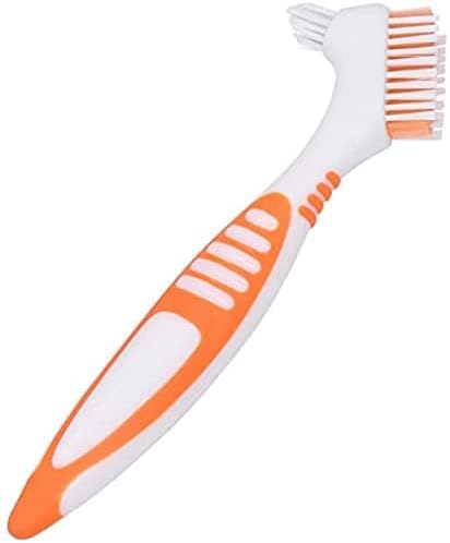 3 Pack Denture Cleaning Brush Set Hard Denture Toothbrush Portable Denture Toothbrush Cleaning Brush Double Sided Denture Brush for Denture Care