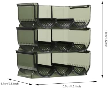 Beaupretty Lipstick Organizer Box 3pcs Multi-grid Lipstick Stand Household Desktop Cosmetic Storage Rack for Makeup and Lip Gloss Accessories