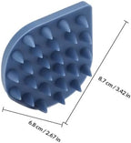Water Drop Shaped Silicone Shampoo Brush, Portable Scalp Massage Comb for Hair Washing and Bath, Soft Silicone Massage Brush for Scalp Care and Nail Protection, Blue