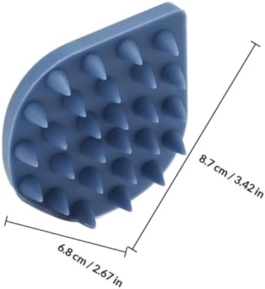 Water Drop Shaped Silicone Shampoo Brush, Portable Scalp Massage Comb for Hair Washing and Bath, Soft Silicone Massage Brush for Scalp Care and Nail Protection, Blue