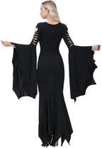 NANAMEEI Halloween Costumes for Women Black Gothic Dress Witch Dress for Halloween Carnival Party