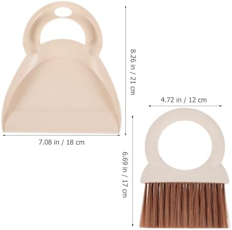 minkissy 1set Mini Broom and Dustpan Set Portable Handheld Cleaning Brush and Dustpan for Quick Cleanups Dustpan and Brush Set for Home Office and Kitchen Cleaning
