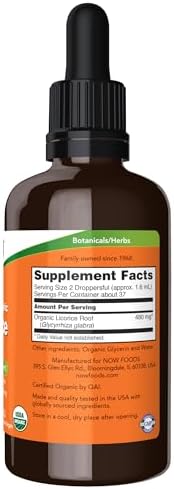 Now Foods Supplements, Certified Organic Licorice Root 2 fl. oz