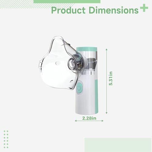 USB Pet Nebulizer, Portable Handheld Device for Dogs and Cats, Includes 2 Masks, Silent Operation, High Mist Rate, Fcc & Ce Approved