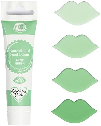 Rainbow Dust ProGel® Concentrated Food Colour, Mint Green Colouring Gel For Baking and Cake Decorating, 25g Tube